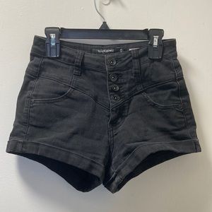 Blackheart 4 Button Up High Rise Jean Short Shorts Hot Topic